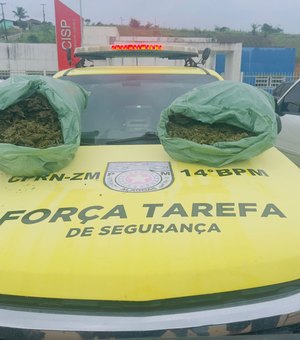 Dois homens são presos após serem detidos com 20kg de maconha em Joaquim Gomes