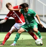Dinamarca parou no ousado Iraque, e grupo do Brasil começa com empate sem gols