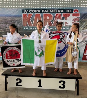 Carateca arapiraquense conquista duas medalhas de ouro em Palmeira dos Índios