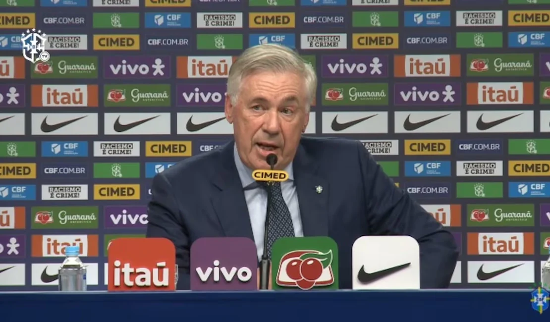 Sem Neymar, Carlo Ancelotti anuncia convocação da seleção brasileira