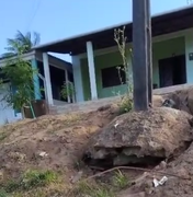 [Vídeo] Morador denuncia risco de queda de poste em estrada movimentada de Feira Grande