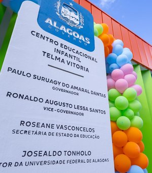 Governo de Alagoas entrega 78ª Creche Cria em Feliz Deserto