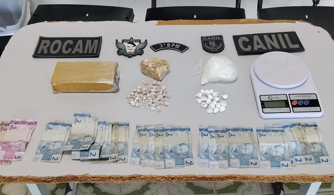 Homem é preso com maconha, cocaína e crack dentro de casa em Craíbas