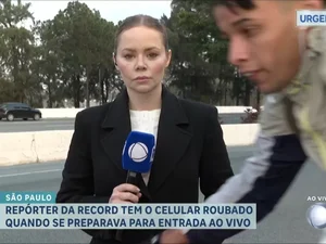 Repórter da Record tem celular roubado antes de entrada ao vivo