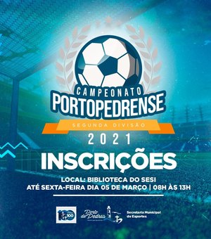 Prefeitura de Porto de Pedras abre inscrições para campeonato de futebol