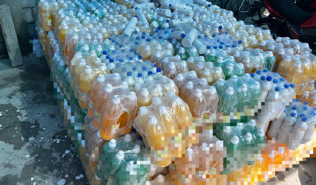 Vigilância Sanitária apreende mais de 5 mil litros de saneantes clandestinos no Canaã
