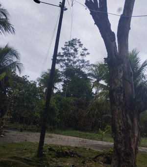 Chuva derruba fiação elétrica e deixa moradores de Maragogi sem energia