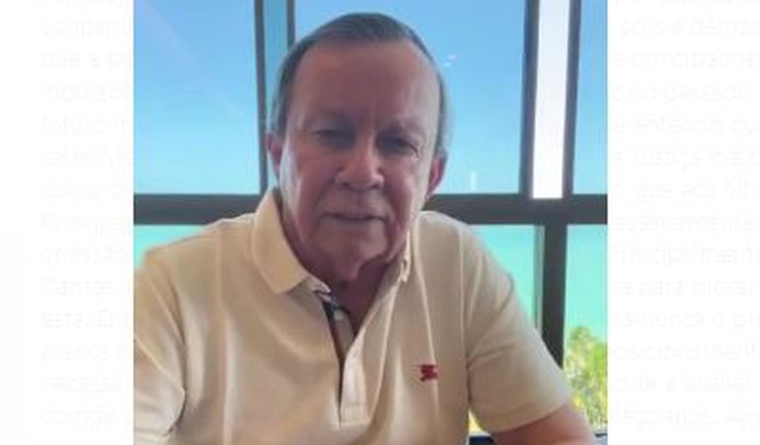 Luiz Dantas grava novo vídeo confirmando as acusações contra o seu filho, Paulo, candidato ao governo de Alagoas