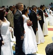 ?Casamento coletivo em Penedo formaliza união de 82 casais