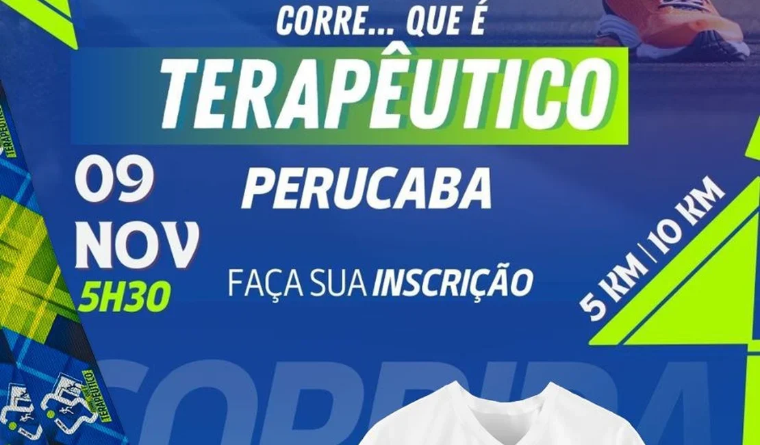 “Corre, que é Terapêutico” ocorre no próximo domingo (9), em Arapiraca