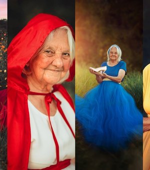 Fotógrafo faz ensaio de avó vestida como princesas e fotos viralizam