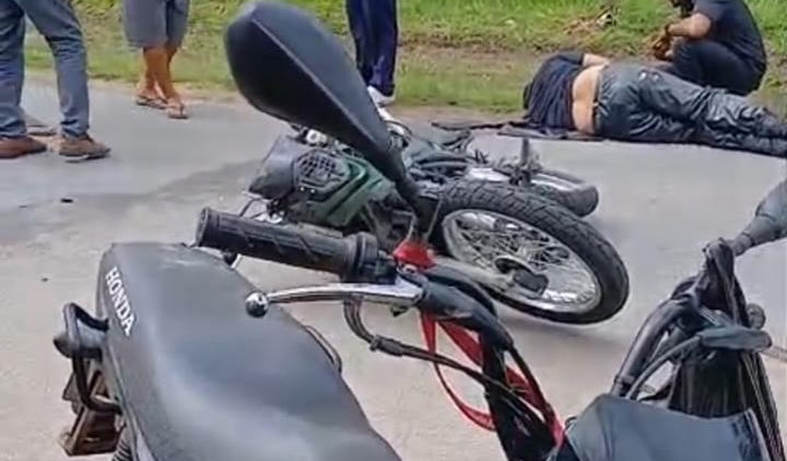 Colisão entre carro e moto deixa homem ferido em São Miguel dos Milagres