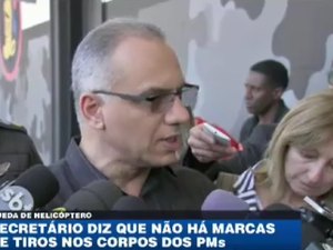 Laudos indicam que helicóptero da PM não foi atingido por tiros, diz secretário