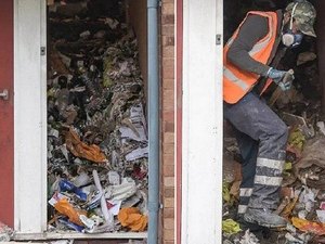 Acumulador é encontrado morto dentro de montanhas de lixo em casa