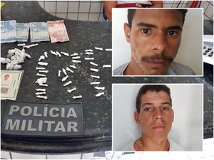 1ª Cia Independente prende duas pessoas com crack e maconha em São Miguel dos Campos