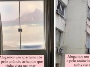 Vídeo: Turista aluga apartamento no RJ com ‘vista para o mar’, mas descobre que era adesivo na janela