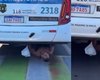 Homem é flagrado debaixo de ônibus em movimento na orla de Jatiúca e se declara: 'Jennifer, eu te amo'
