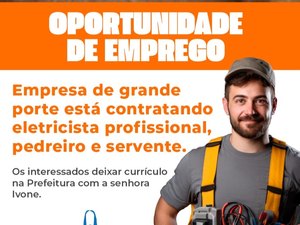 Empresa de grande porte abre vagas de trabalho na construção civil