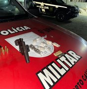 Homem é preso com arma e drogas em Porto Calvo