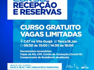 Porto de Pedras abre inscrições em curso na área de turismo