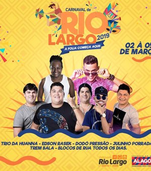 Rio Largo anuncia programação para o carnaval 2019