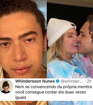 “Não consegue contar mentiras duas vezes”, dispara Whindersson sobre Vitão