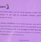 Braskem dá prazo para demolir imóvel de moradora do Pinheiro através de notificação enviada por e-mail