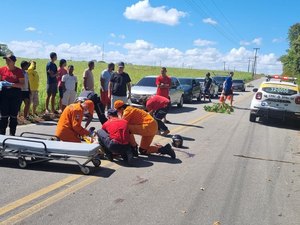 ﻿Motociclista morre após colisão contra carro na AL-401, em Coqueiro Seco