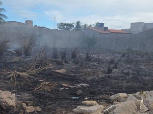 Queima de lixo durante limpeza de lotes mobiliza bombeiros em Marechal Deodoro