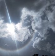 Halo Solar aparece no céu e encanta moradores da região Norte de Alagoas
