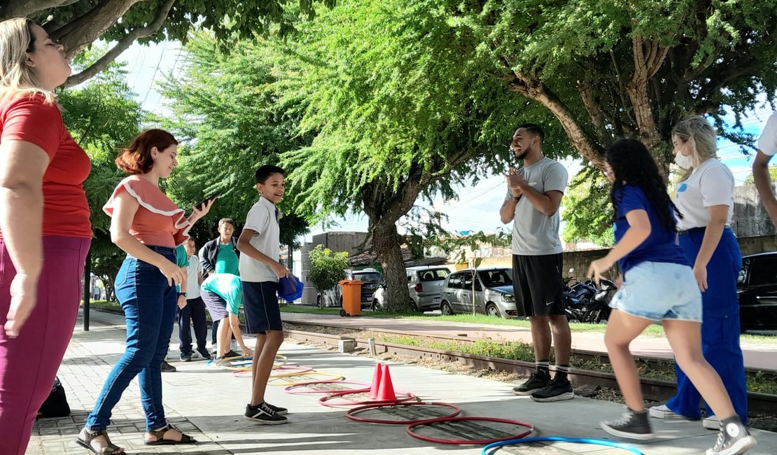 Ciclovia do Trabalhador  vira espaço para atividades pedagógicas e de educação física em Arapiraca