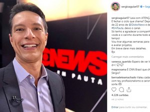 Jornalista da Globo News se despede após 22 anos: 'Só tenho a agradecer'