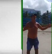 Muricy discute com fiscal ao ser abordado em praia fechada no litoral de São Paulo