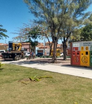 Estação de reciclagem do Farol passa a ficar na Praça da Faculdade