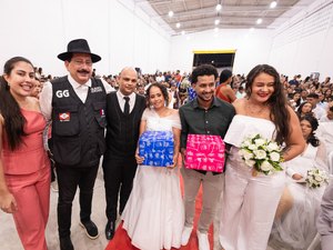 Com apoio de Gabi e Gilberto Gonçalves, casamento coletivo reúne mais de 120 casais em Rio Largo