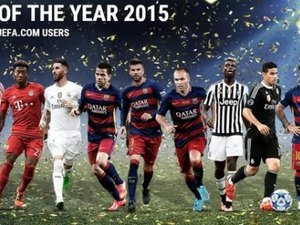 UEFA divulga time ideal de 2015 com dois brasileiros