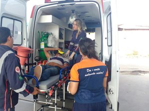 Acidente grave provoca pancada na cabeça de vítima, em Arapiraca