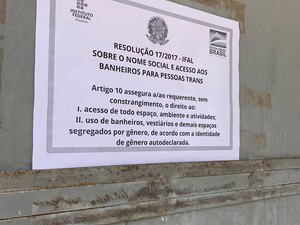 Resolução do IFAL Palmeira permitindo uso dos banheiros por pessoas trans causa polêmica entre pais e estudantes