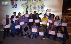 Jornalistas homenageados pelo 3º BPM de Arapiraca