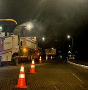 Avenida Rotary, em Maceió, recebe obras de recapeamento asfáltico