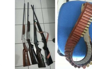 Homem é preso com quatro espingardas em Delmiro