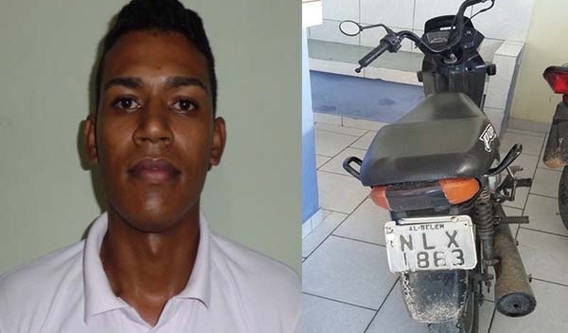 Jovem de 21 anos é preso por receptação de moto roubada