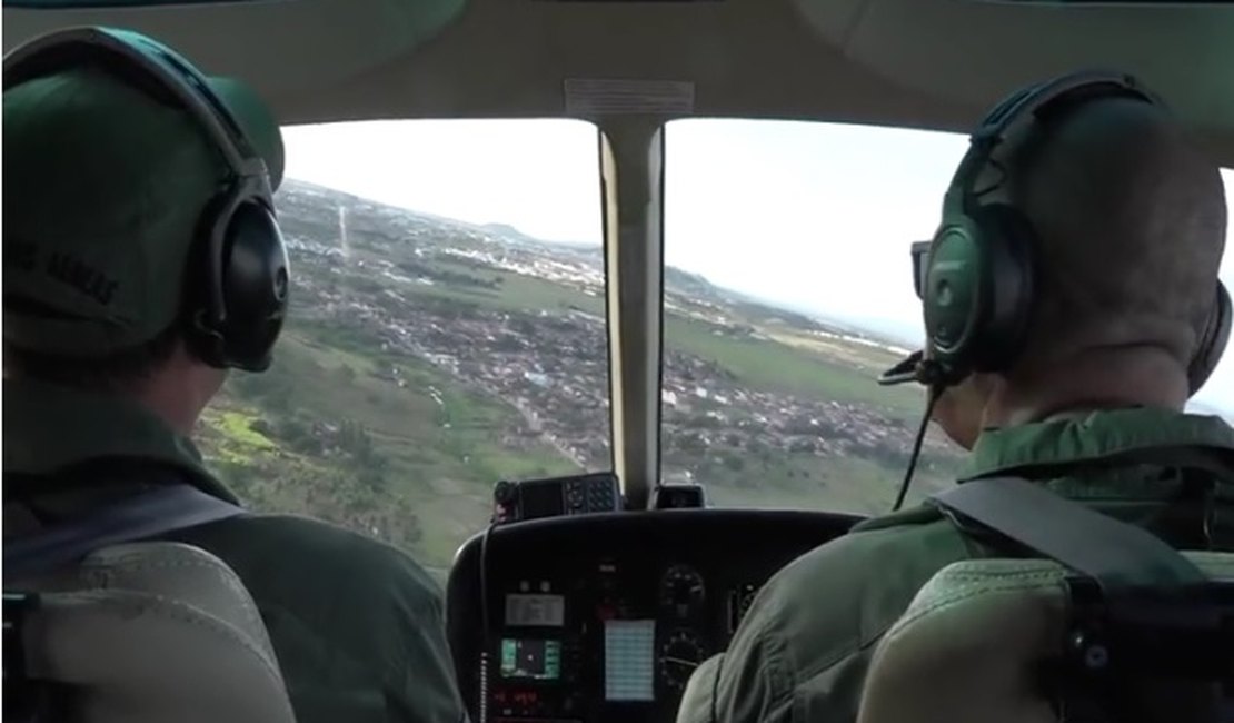 7Segundos acompanhou ronda feita pelo Grupamento Aéreo em Arapiraca