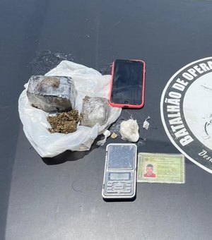 Bope apreende drogas durante ação no bairro Santa Lúcia, em Maceió