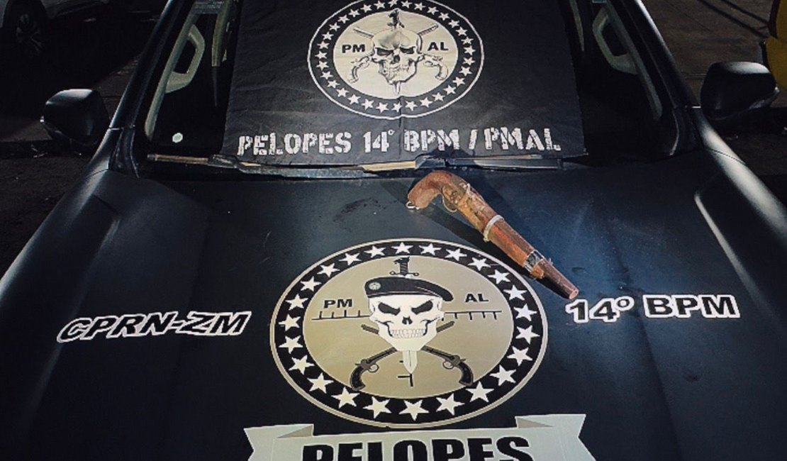 Após denúncia de tráfico, polícia apreende arma de fogo em Novo Lino