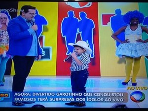 Garoto de Traipu se apresenta na Record