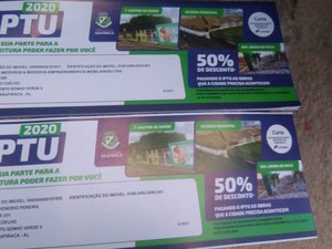 Cota única do IPTU 2020 com 50% de desconto é prorrogada em Arapiraca