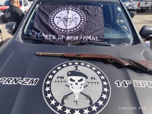 Polícia apreende arma de fogo na zona rural de Joaquim Gomes