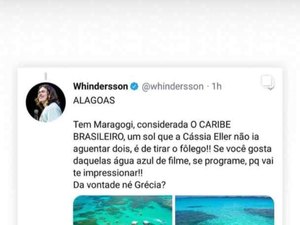 Whindersson Nunes destaca Maragogi como destino turístico do Nordeste