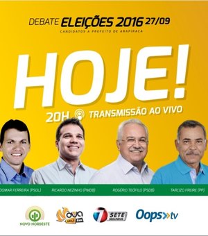 7 Segundos realiza debate com candidatos a prefeito de Arapiraca nesta terça, às 20h